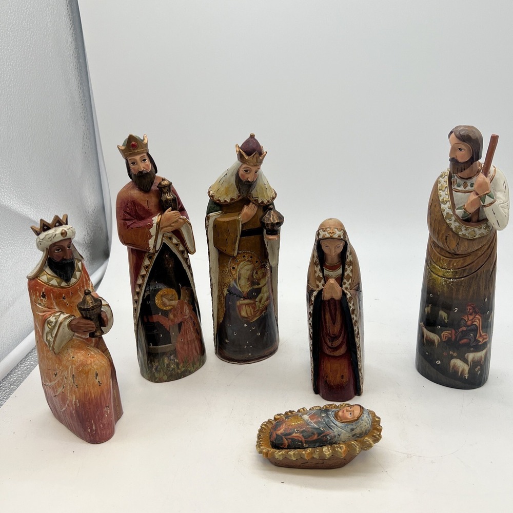 Roman 6 Piece Wood Nativity Set